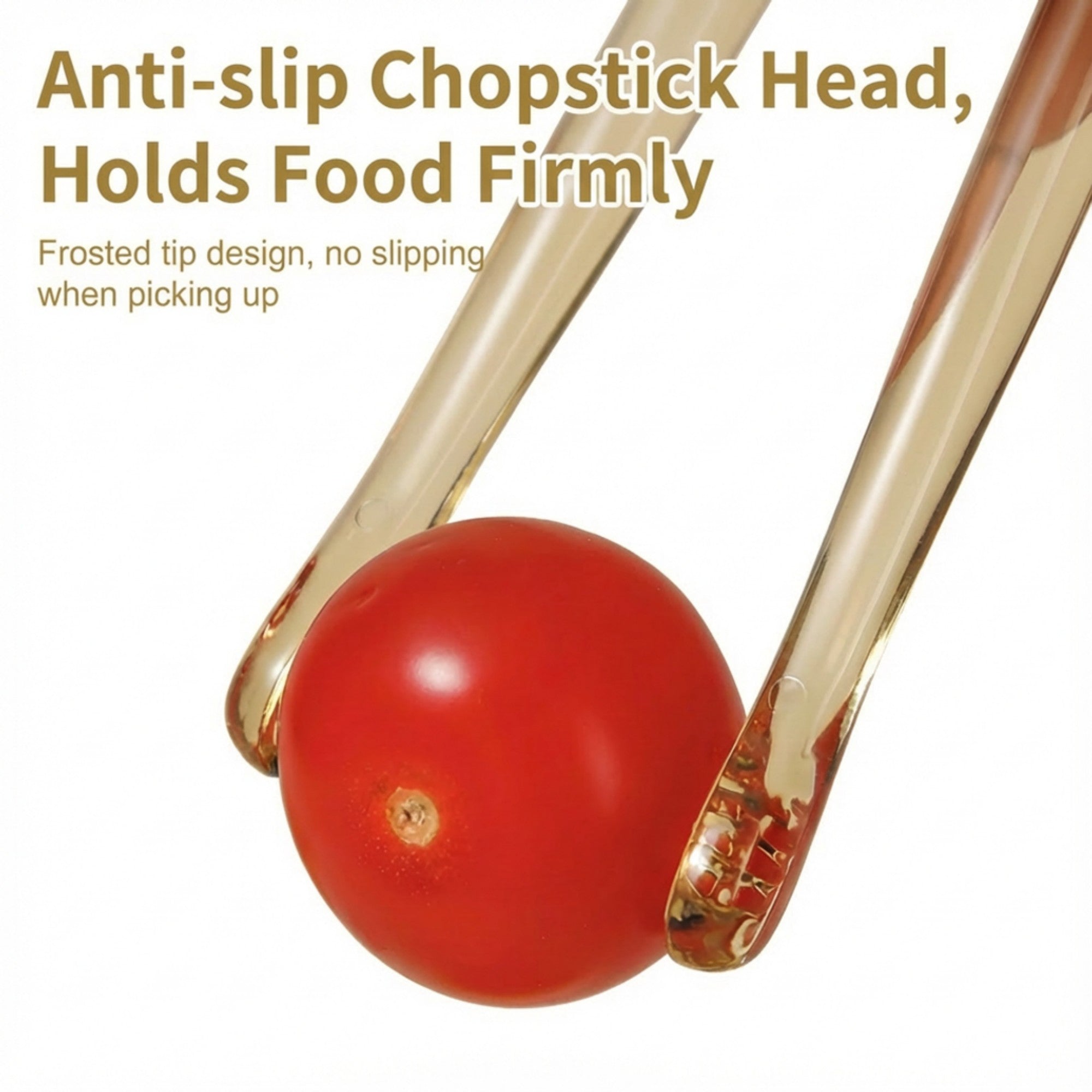 Anna-Kaci Reusable Glass Chopsticks Set of 2 with Decorative Ring Detail Elegant Dining Utensils