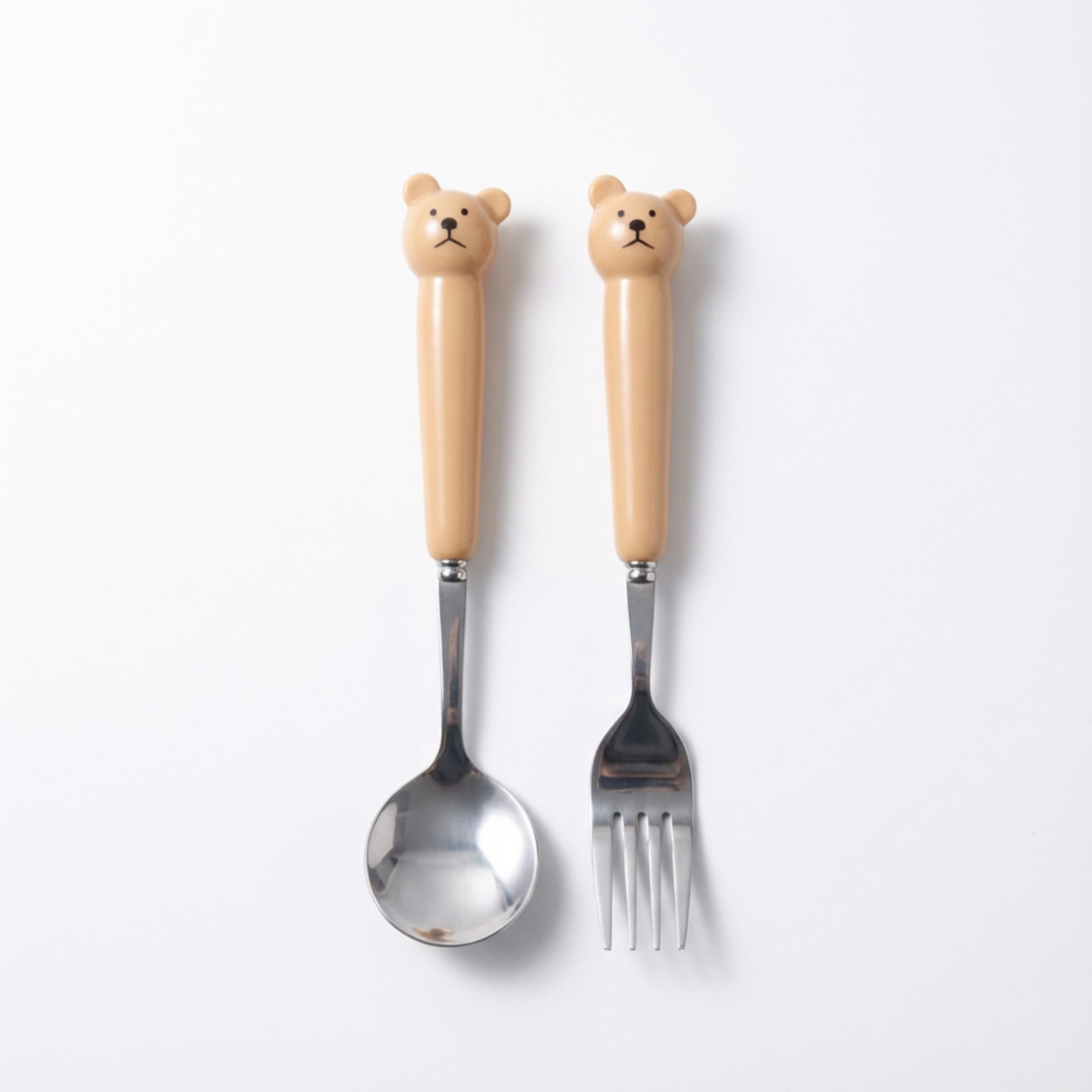 Anna-Kaci Portable Spoon and Fork Set with Storage Case Cute Character Handle Reusable Tableware