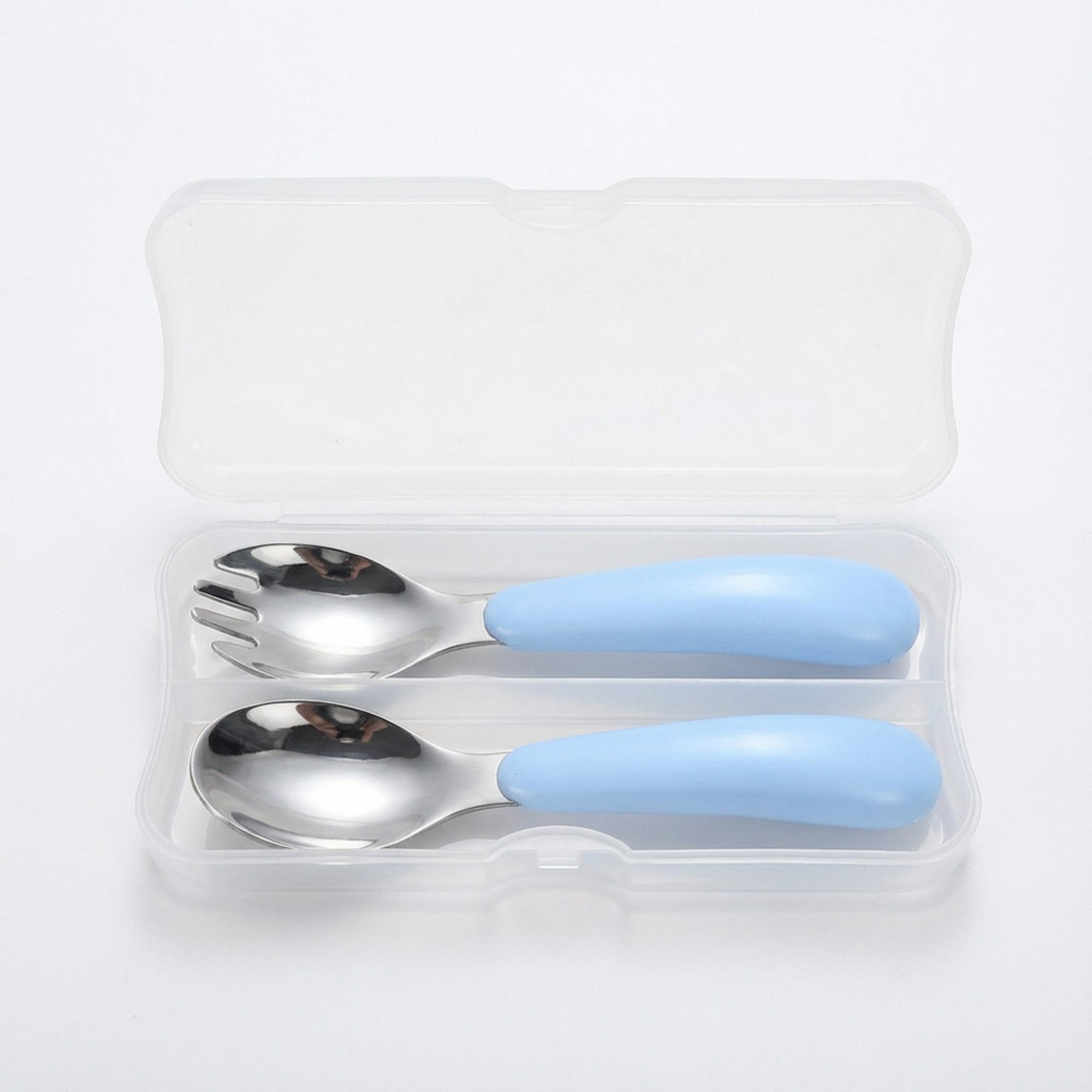 Anna-Kaci Portable Spoon and Fork Set with Storage Case Reusable Compact Travel Tableware