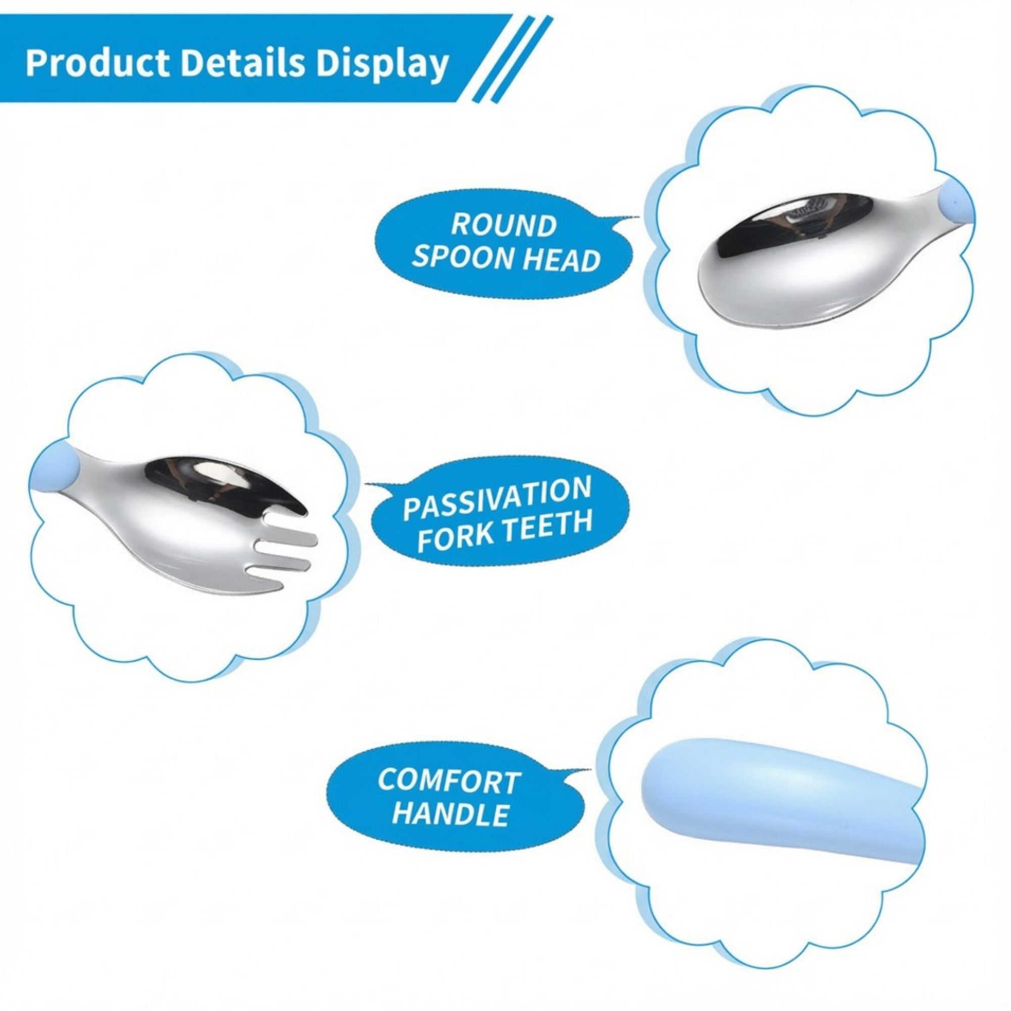 Anna-Kaci Portable Spoon and Fork Set with Storage Case Reusable Compact Travel Tableware