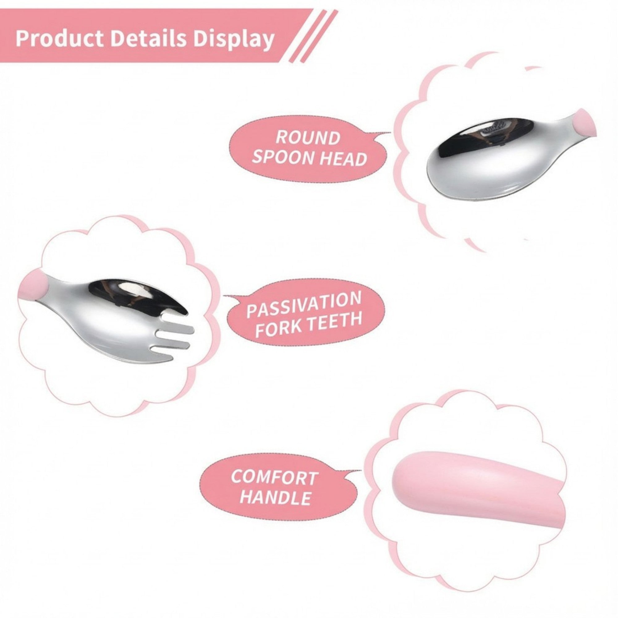 Anna-Kaci Portable Spoon and Fork Set with Storage Case Reusable Compact Travel Tableware