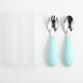Anna-Kaci Portable Spoon and Fork Set with Storage Case Reusable Compact Travel Tableware