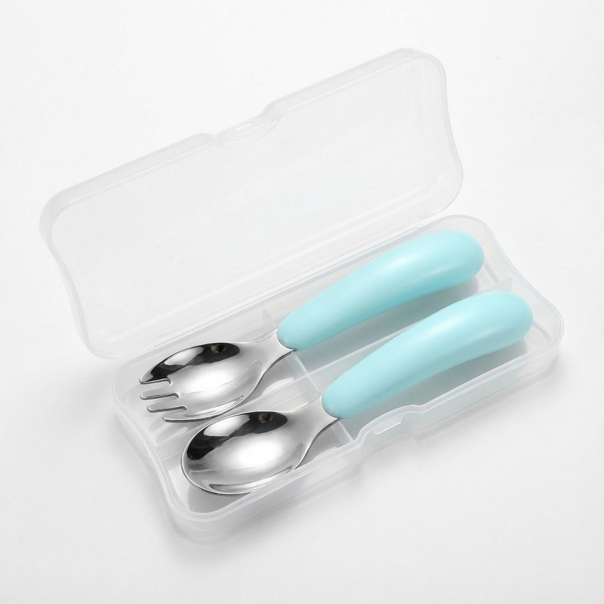 Anna-Kaci Portable Spoon and Fork Set with Storage Case Reusable Compact Travel Tableware