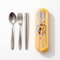 Anna-Kaci Panda Print Portable Cutlery Set with Storage Case Spoon Fork Chopsticks Travel Tableware