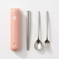 Anna-Kaci Portable Flatware Set with Storage Case Chopsticks Spoon Fork Compact Travel Utensils