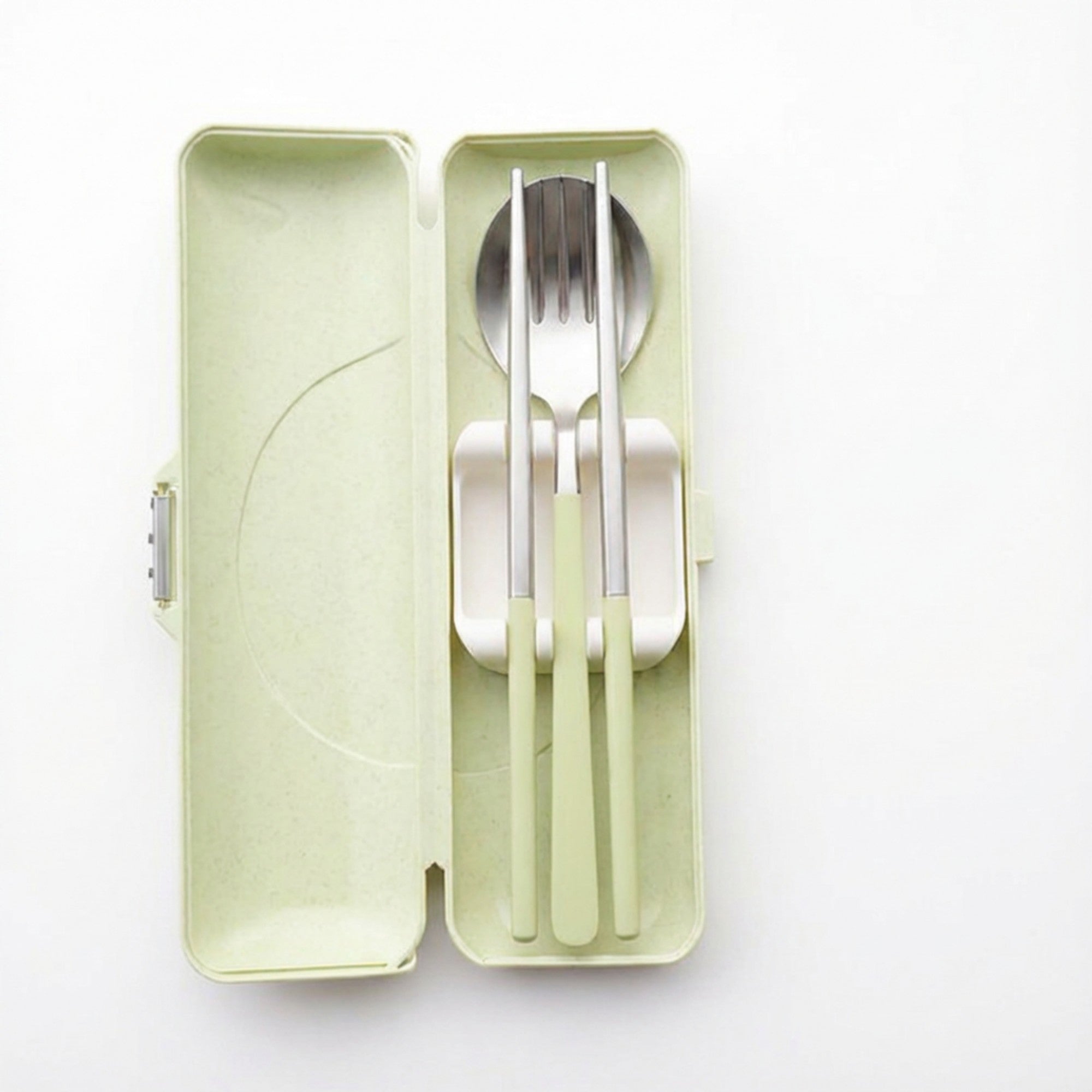 Anna-Kaci Portable Flatware Set with Storage Case Chopsticks Fork Spoon Travel Dining Utensils