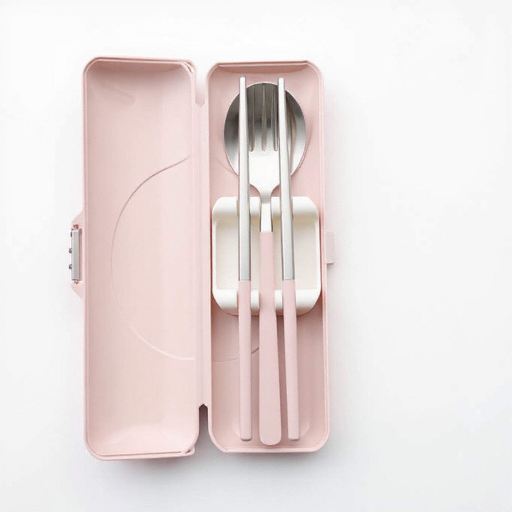 Anna-Kaci Portable Flatware Set with Storage Case Chopsticks Fork Spoon Travel Dining Utensils