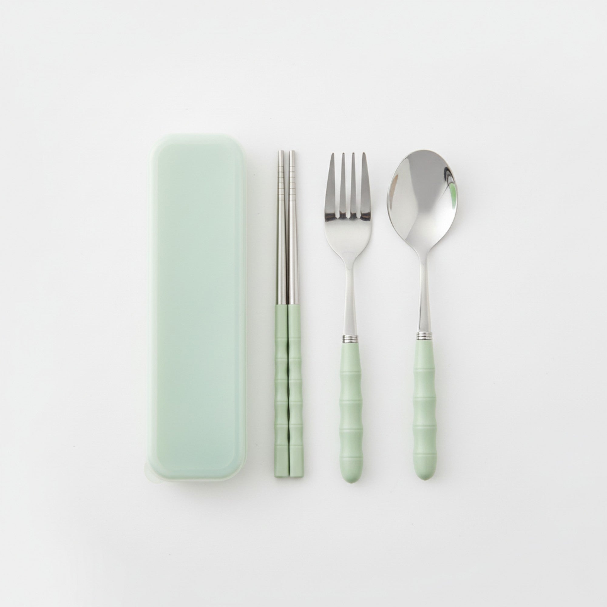 Anna-Kaci Reusable Travel Cutlery Set with Chopsticks Fork Spoon and Storage Case
