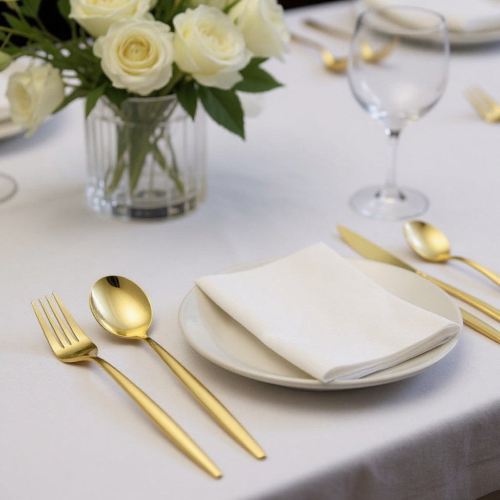Anna-Kaci Polished Cutlery Set with Coordinated Flatware Pieces and Decorative Storage Box