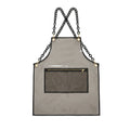 Anna-Kaci Adjustable Cross Back Transparent Utility Apron with Chain Strap Detail and Zippered Front Pocket