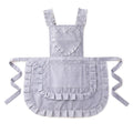 Anna-Kaci Ruffle Detail Kitchen Apron with Heart Accent Front Pocket and Adjustable Waist Ties
