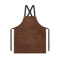 Heavy Duty Work Apron with Adjustable Cross Back Straps Multiple Tool Pockets and Reinforced Construction