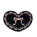 Anna-Kaci Heart Shaped Decorative Floor Mat Soft Plush Accent with Non Slip Backing