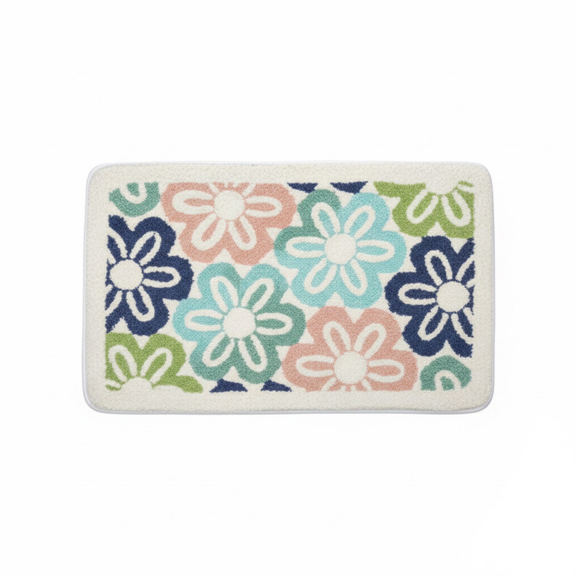 Anna-Kaci Floral Pattern Soft Absorbent Bathroom Floor Mat with Non Slip Backing