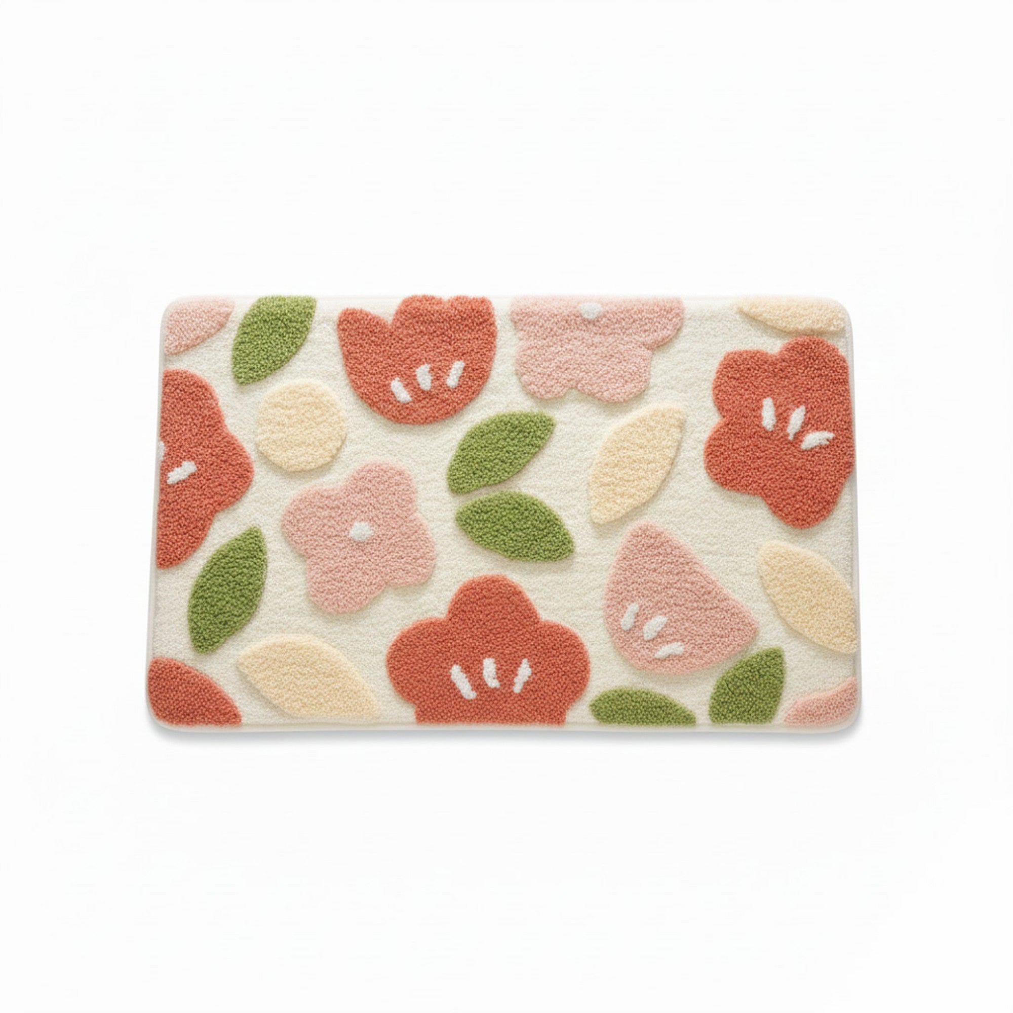 Anna-Kaci Floral Pattern Soft Absorbent Bathroom Floor Mat with Non Slip Backing
