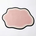 Anna-Kaci Irregular Shaped Decorative Table Placemat with Layered Abstract Border Design
