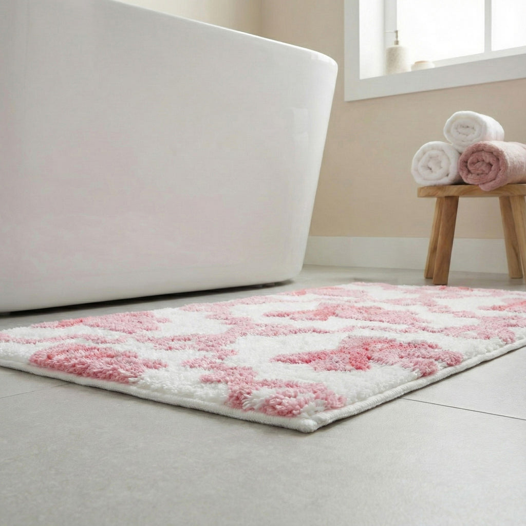 Anna-Kaci Tufted Abstract Bow Accent Mat Decorative Floor and Tabletop Decoration
