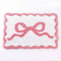 Anna-Kaci Tufted Abstract Bow Accent Mat Decorative Floor and Tabletop Decoration