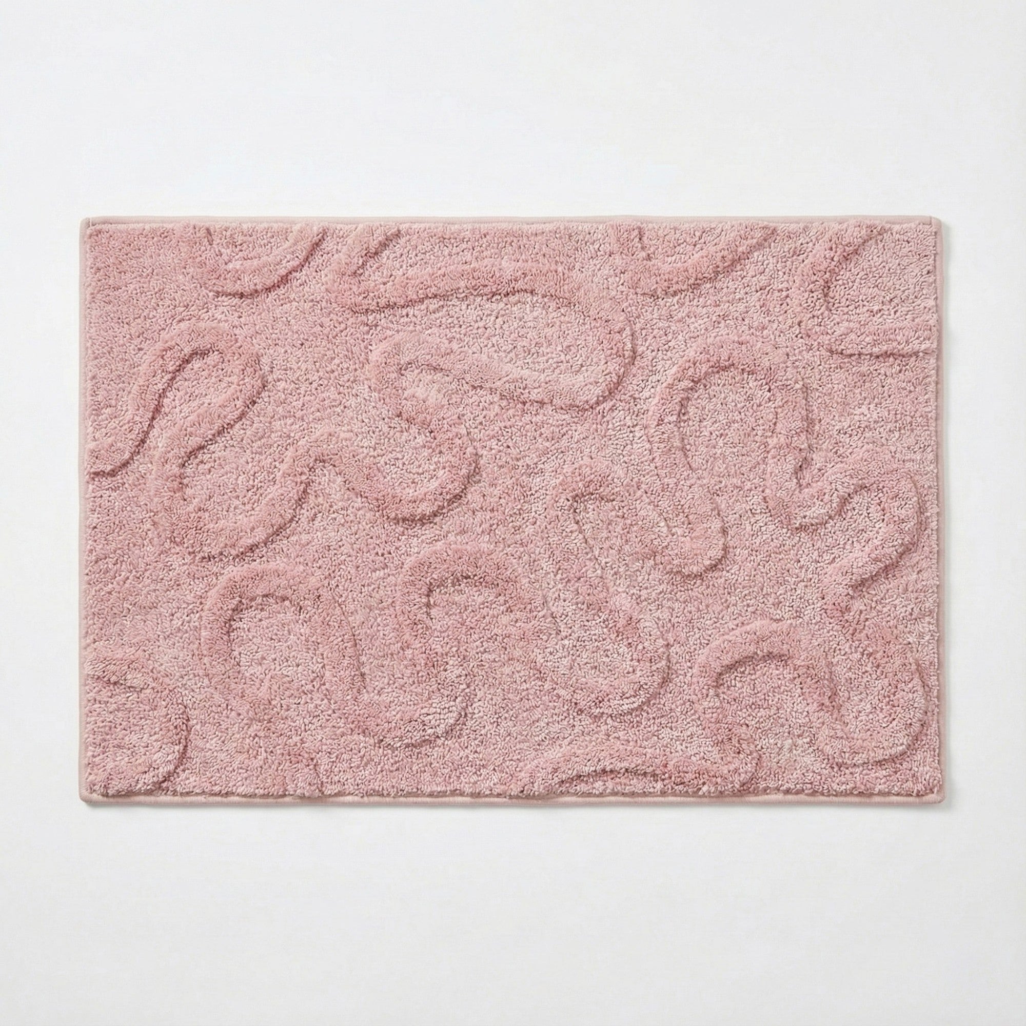 Anna-Kaci Valentine Tufted Abstract Swirl Accent Mat Soft High Pile Decorative Floor Decoration