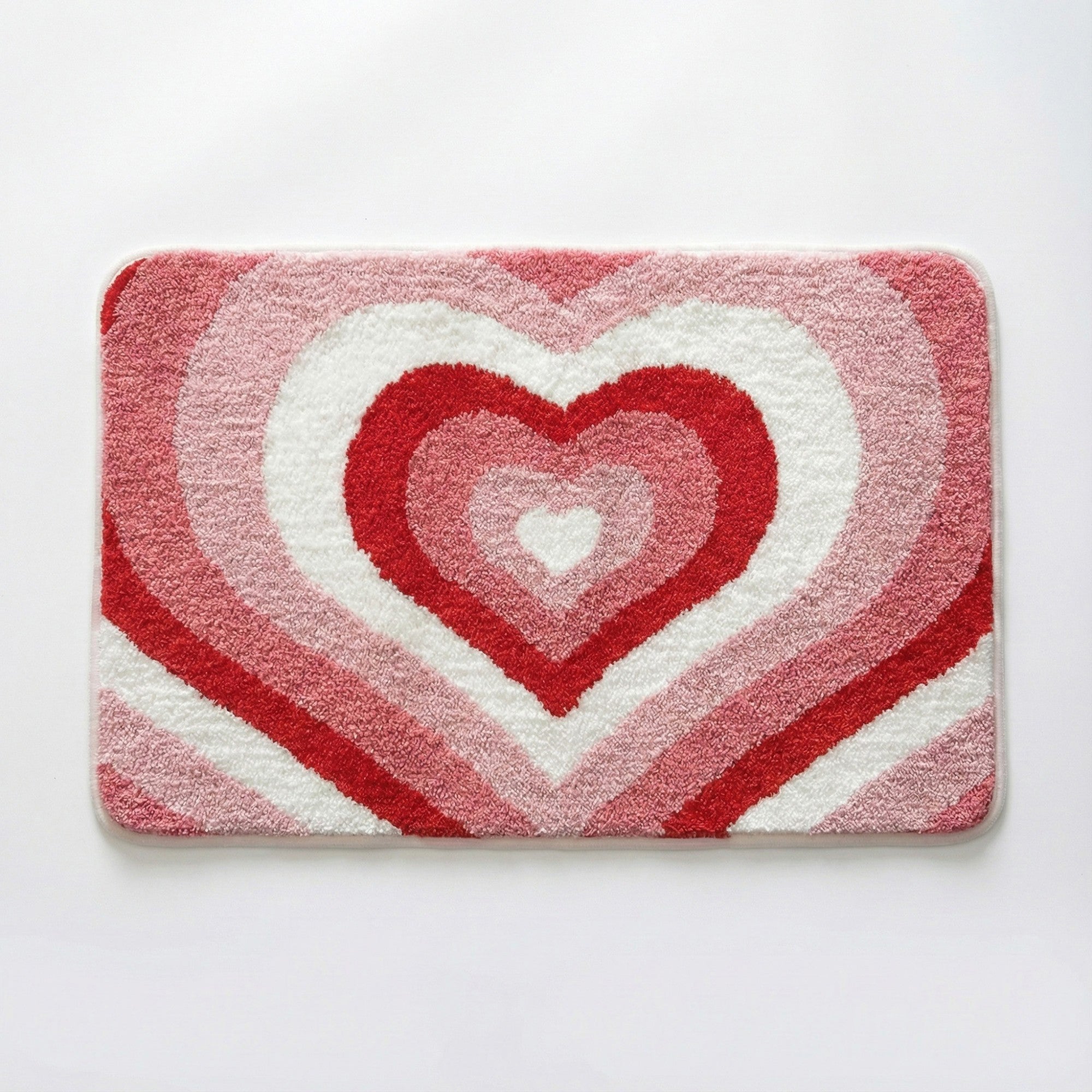 Anna-Kaci Valentine Tufted Abstract Swirl Accent Mat Soft High Pile Decorative Floor Decoration