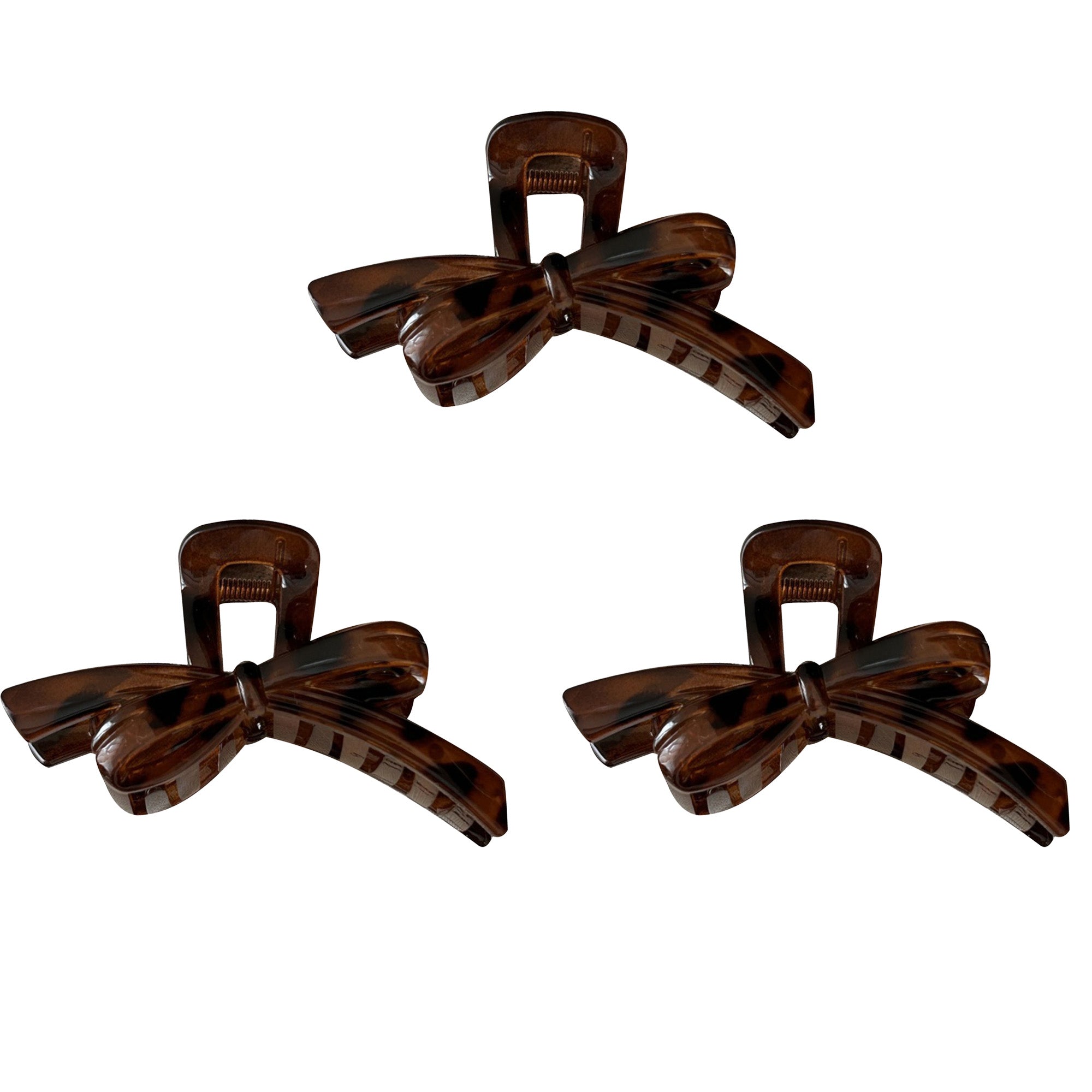 Anna-Kaci Womens Bow Style Hair Claw Clips Three Pack Medium Size