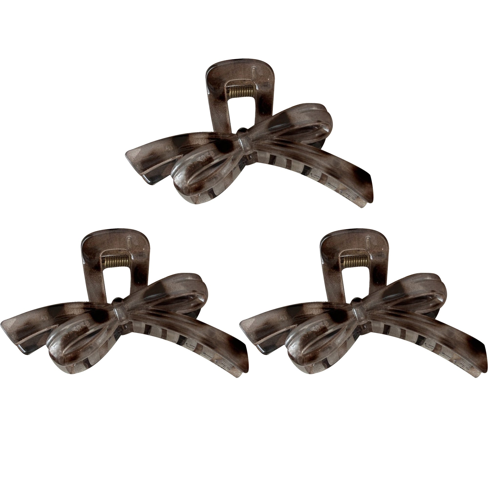 Anna-Kaci Womens Bow Style Hair Claw Clips Three Pack Medium Size