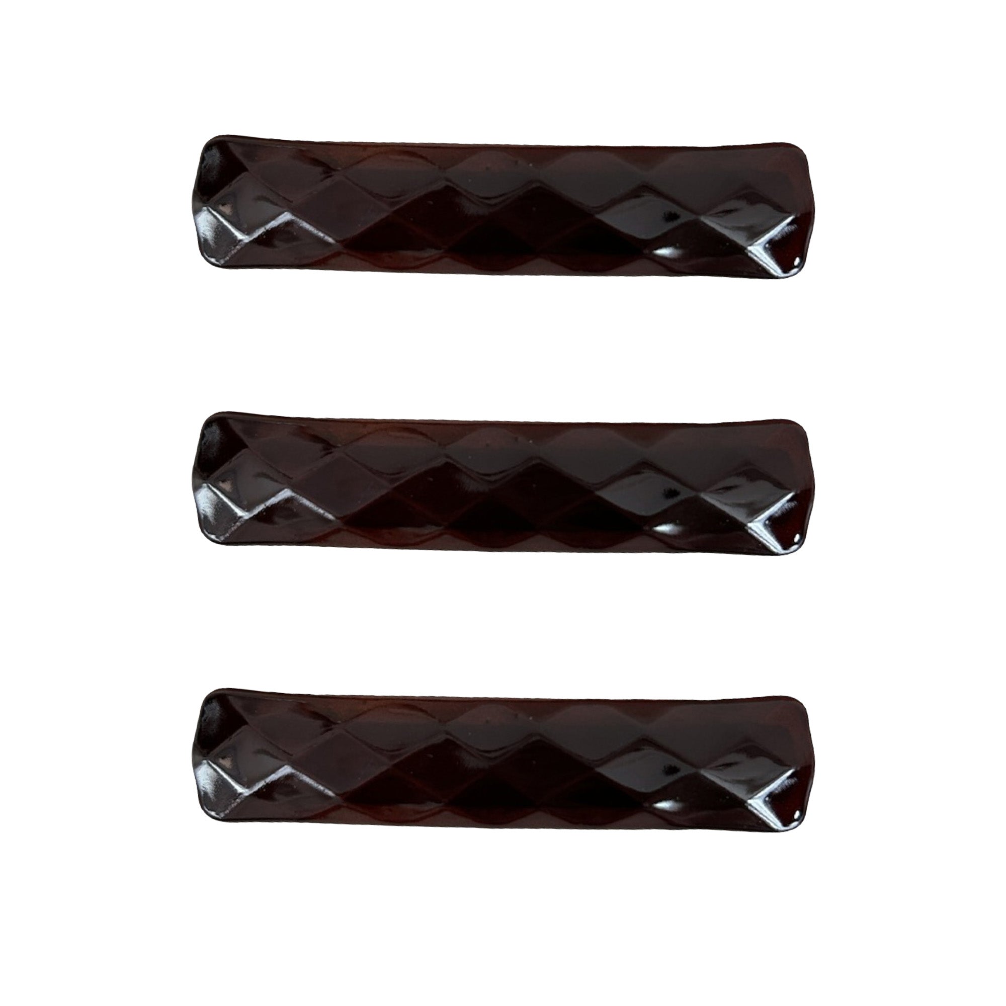 Anna-Kaci Womens Geometric Textured Hair Barrette Clips 3 Pack Same Color Set