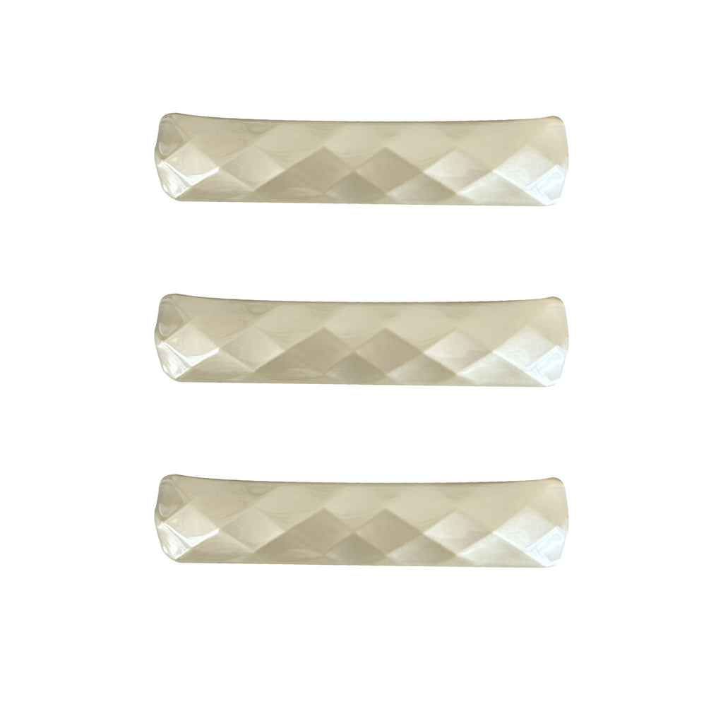 Anna-Kaci Womens Geometric Textured Hair Barrette Clips 3 Pack Same Color Set