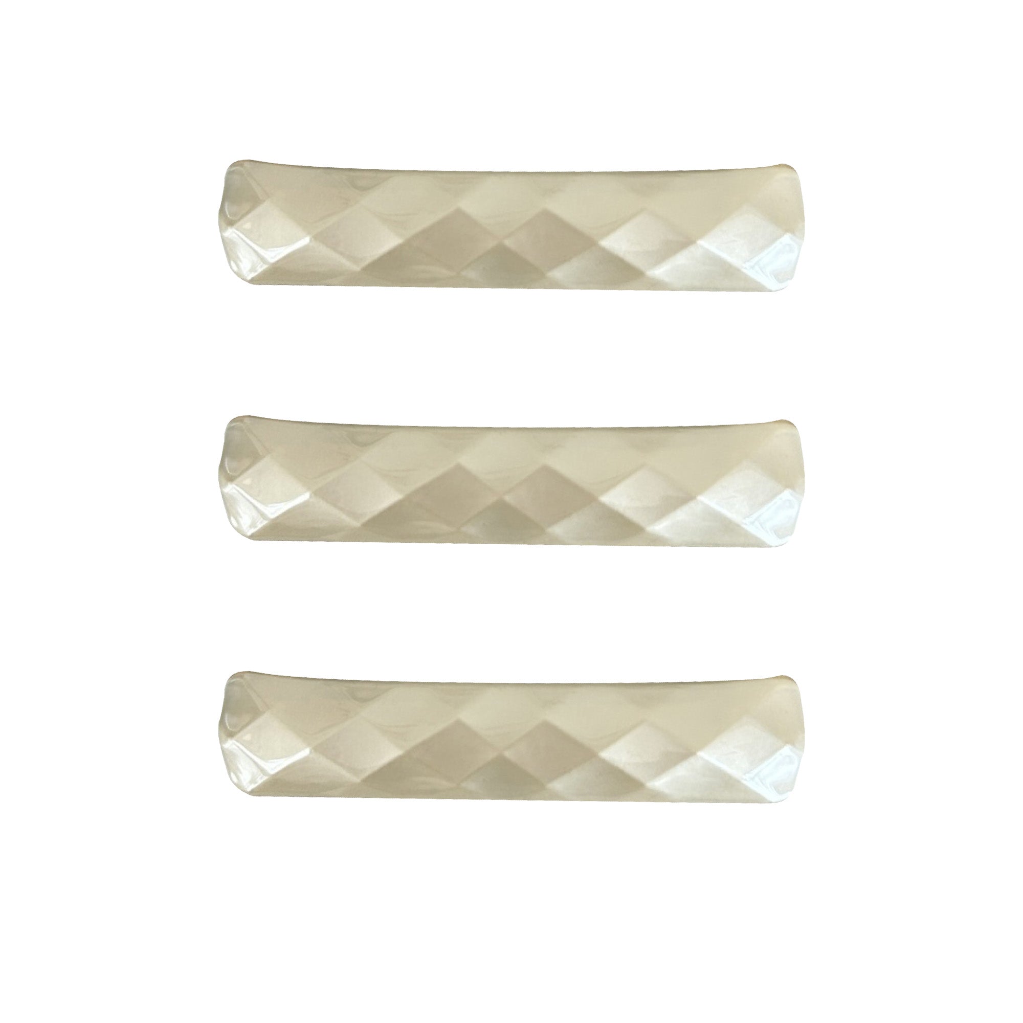 Anna-Kaci Womens Geometric Textured Hair Barrette Clips 3 Pack Same Color Set