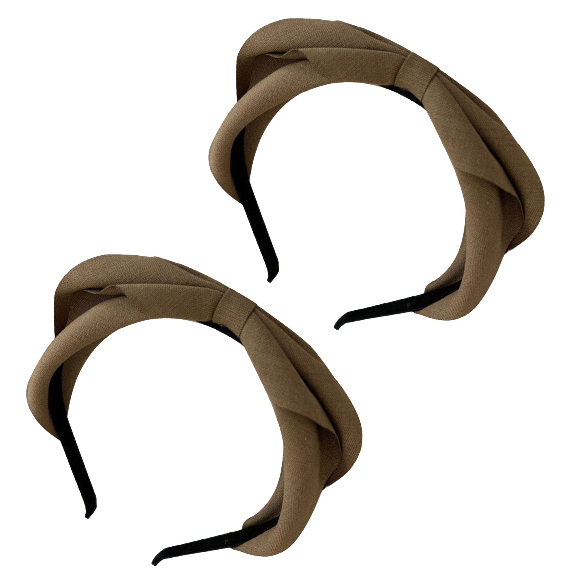 Anna-Kaci Womens Fabric Bow Headbands Two Pack Soft Structured Headband Set