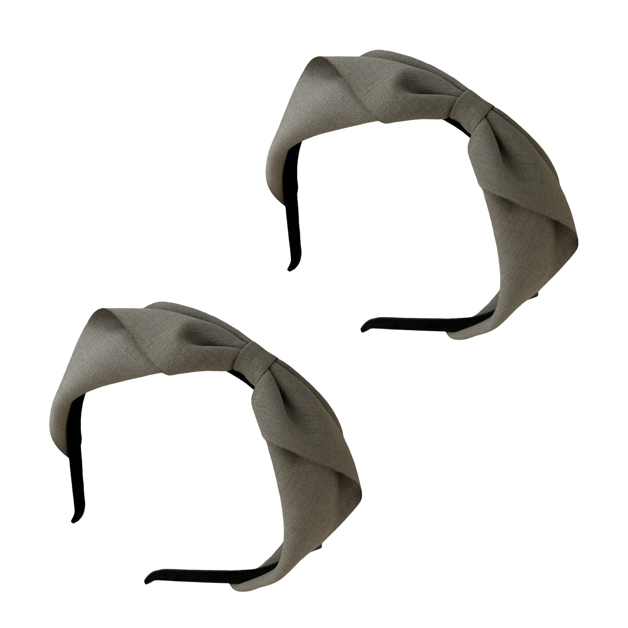 Anna-Kaci Womens Fabric Bow Headbands Two Pack Soft Structured Headband Set