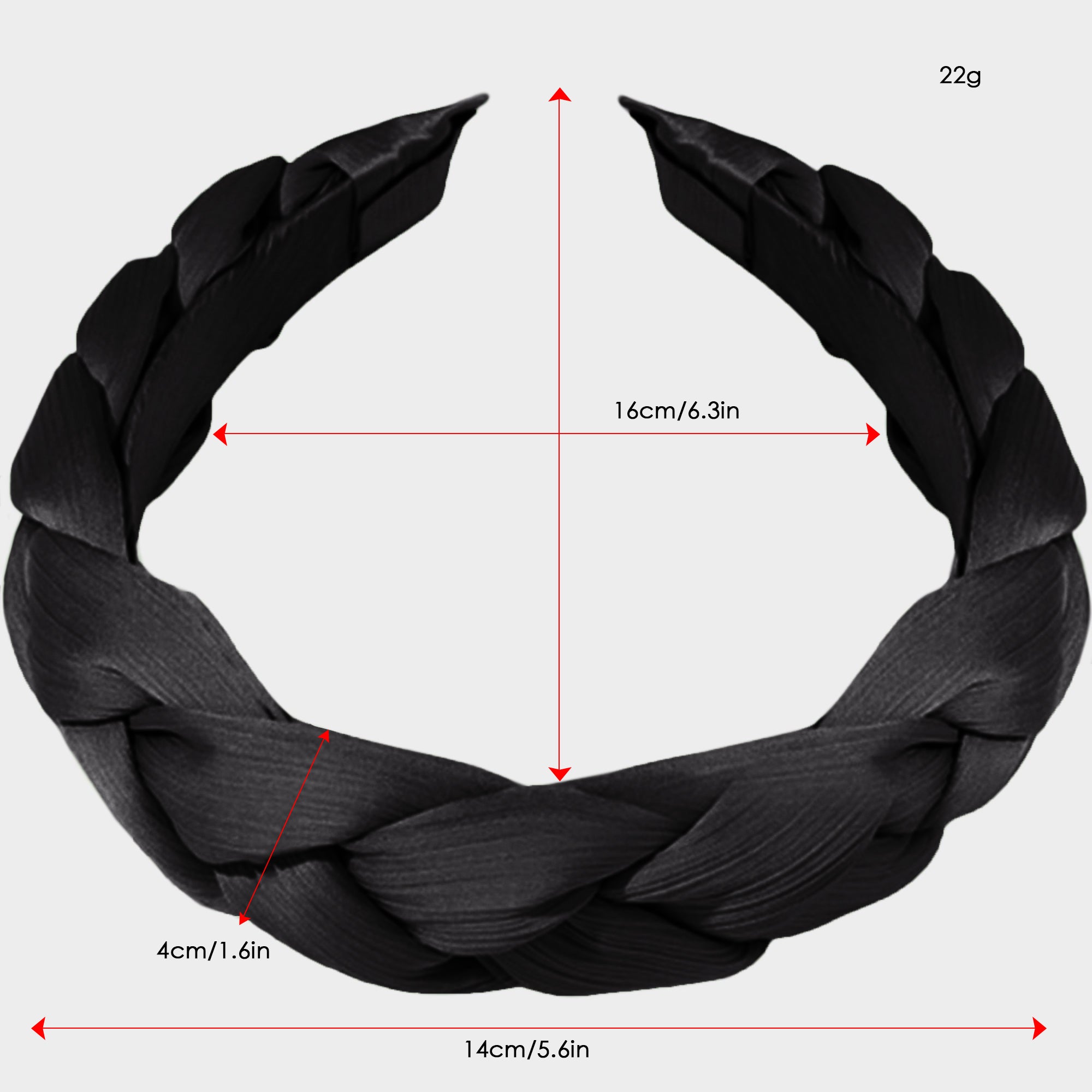 Anna-Kaci Braided Fabric Headband 2 Pack Wide Comfort Fit Soft Woven Hair Accessories