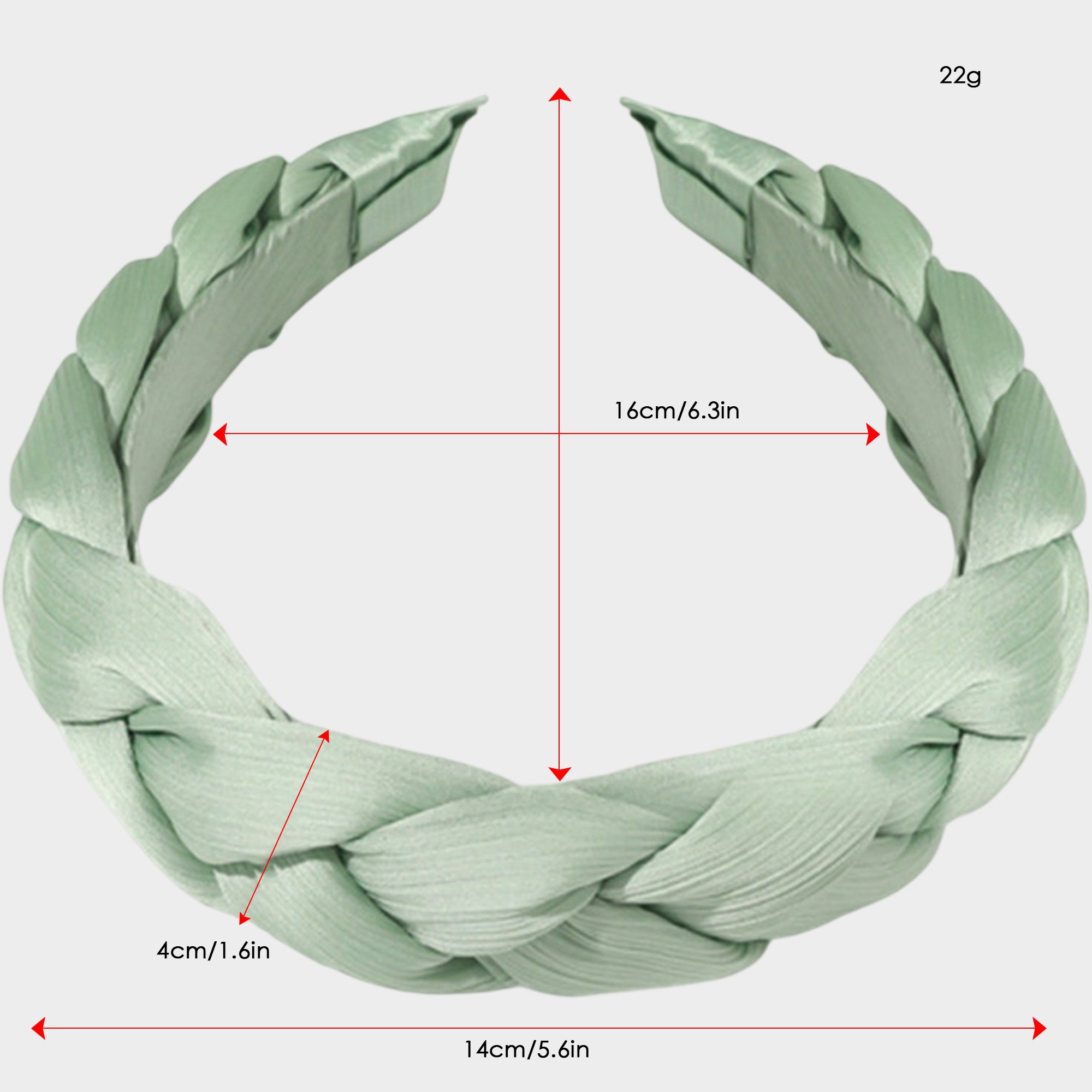 Anna-Kaci Braided Fabric Headband 2 Pack Wide Comfort Fit Soft Woven Hair Accessories