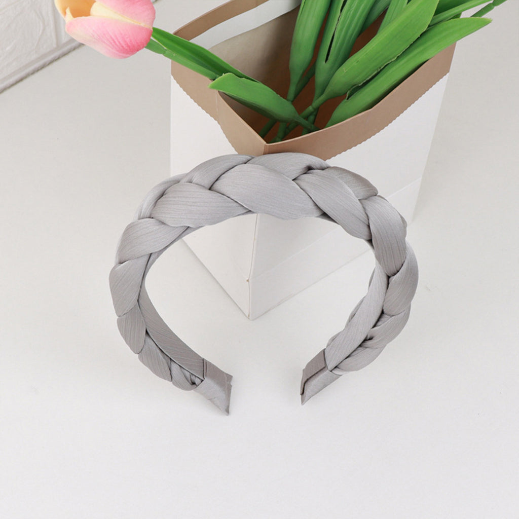 Anna-Kaci Braided Fabric Headband 2 Pack Wide Comfort Fit Soft Woven Hair Accessories
