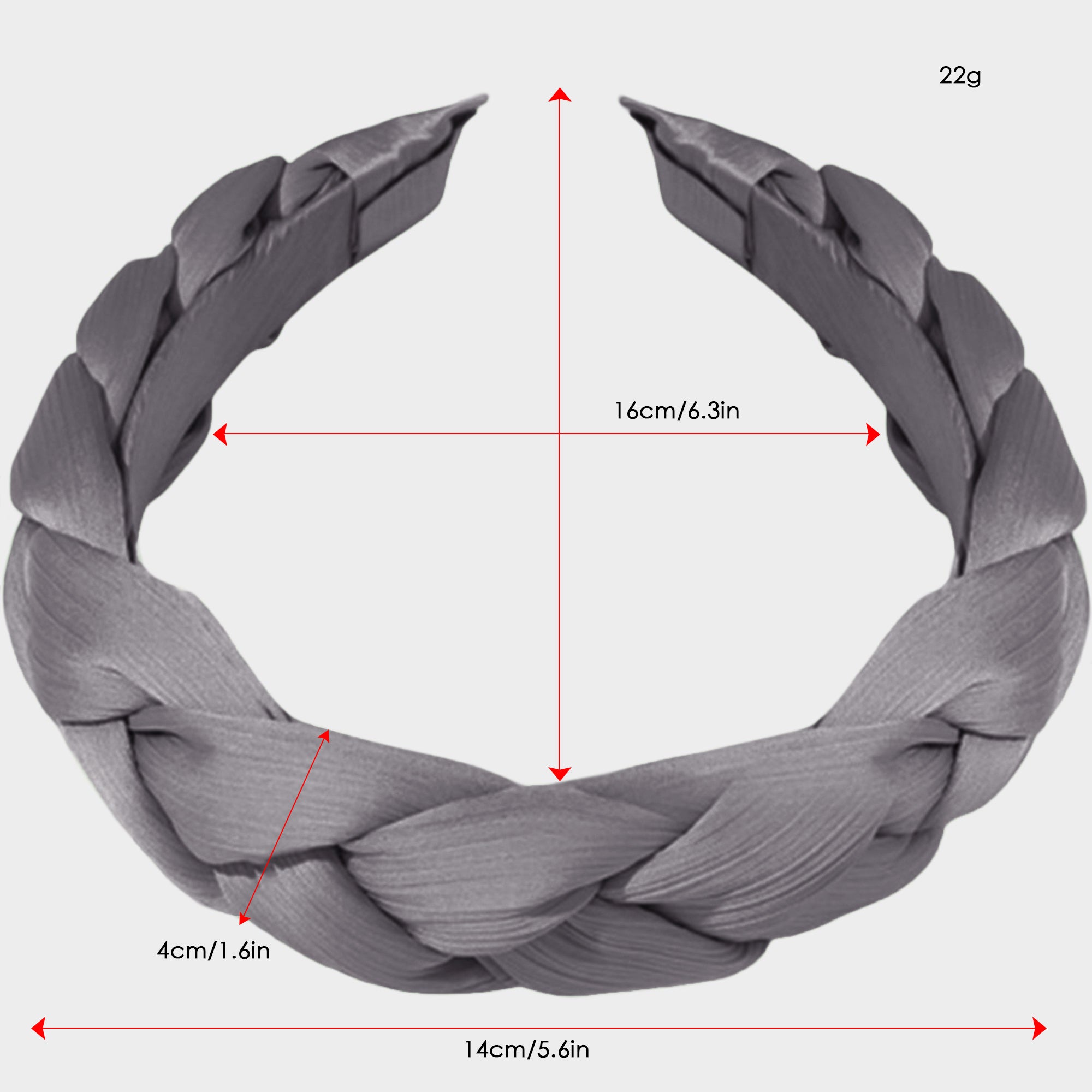 Anna-Kaci Braided Fabric Headband 2 Pack Wide Comfort Fit Soft Woven Hair Accessories