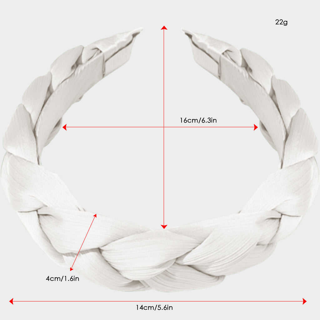 Anna-Kaci Braided Fabric Headband 2 Pack Wide Comfort Fit Soft Woven Hair Accessories