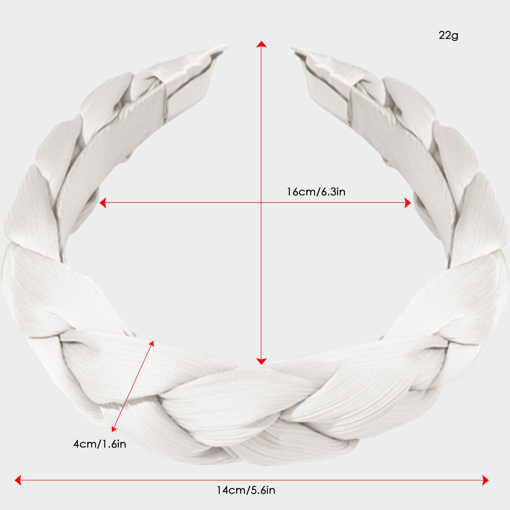 Anna-Kaci Braided Fabric Headband 2 Pack Wide Comfort Fit Soft Woven Hair Accessories