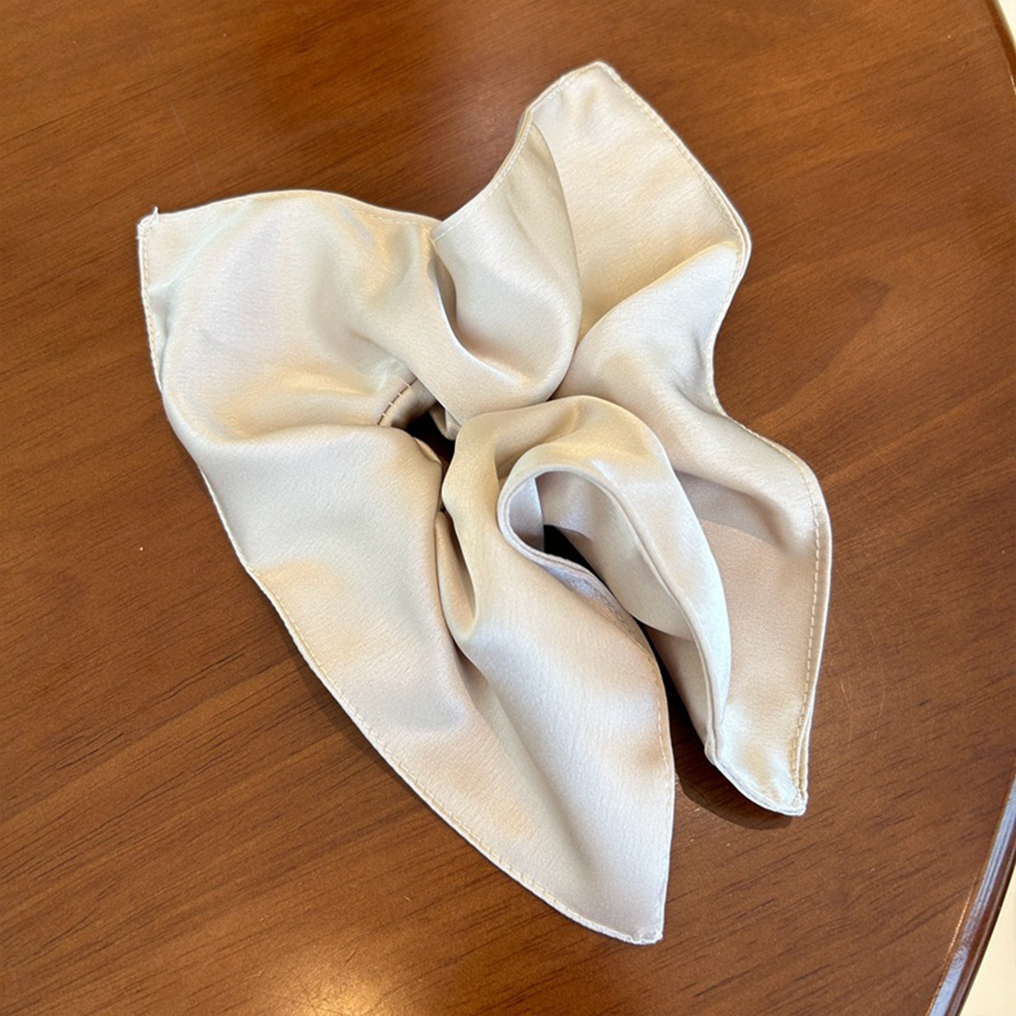 Anna-Kaci 2 Pack Satin Scrunchies Soft Hair Ties with Elegant Finish