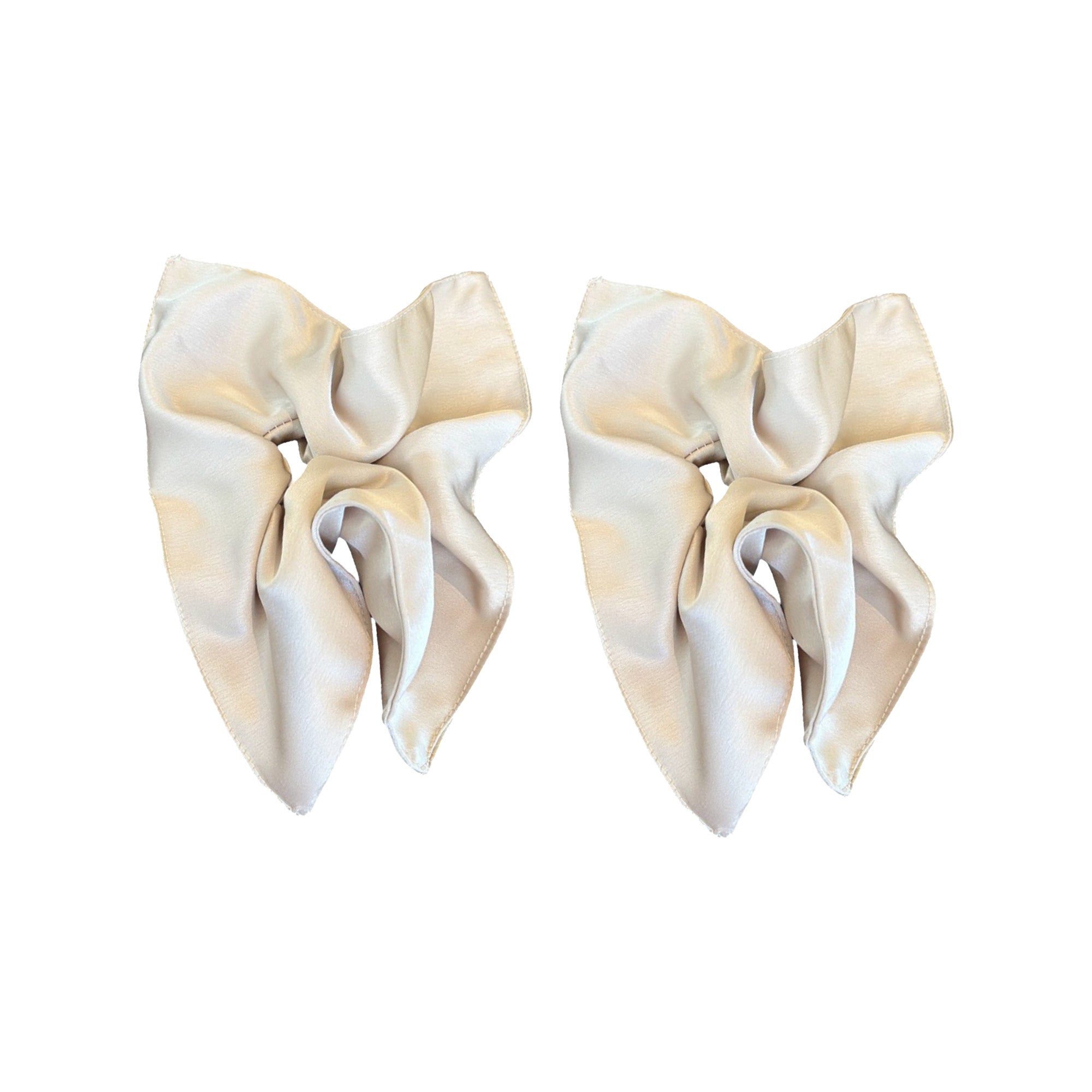 Anna-Kaci 2 Pack Satin Scrunchies Soft Hair Ties with Elegant Finish