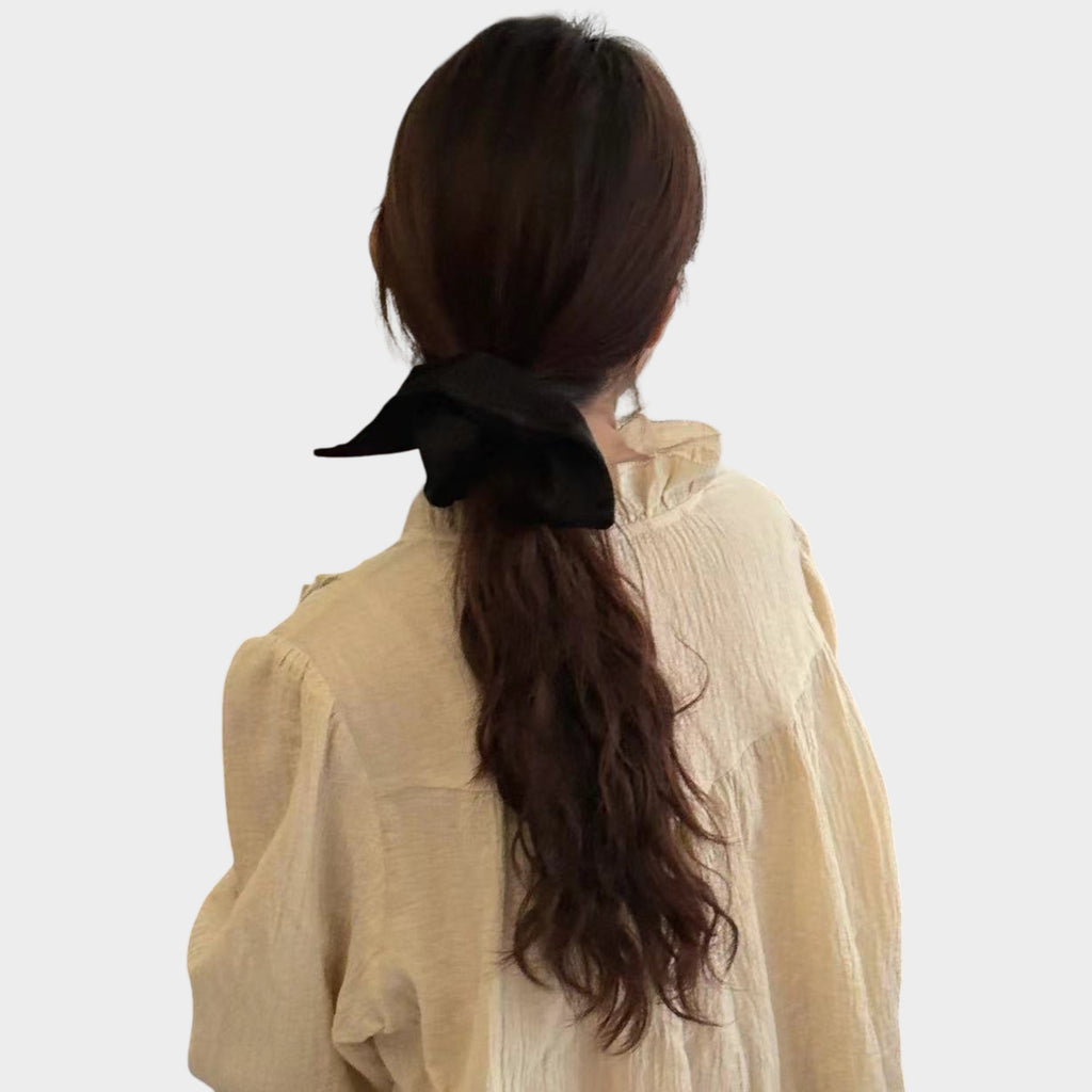 Anna-Kaci 2 Pack Satin Scrunchies Soft Hair Ties with Elegant Finish