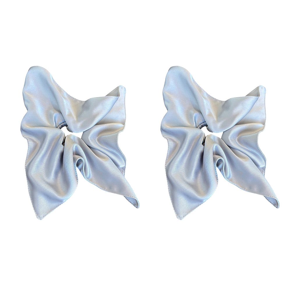Anna-Kaci 2 Pack Satin Scrunchies Soft Hair Ties with Elegant Finish