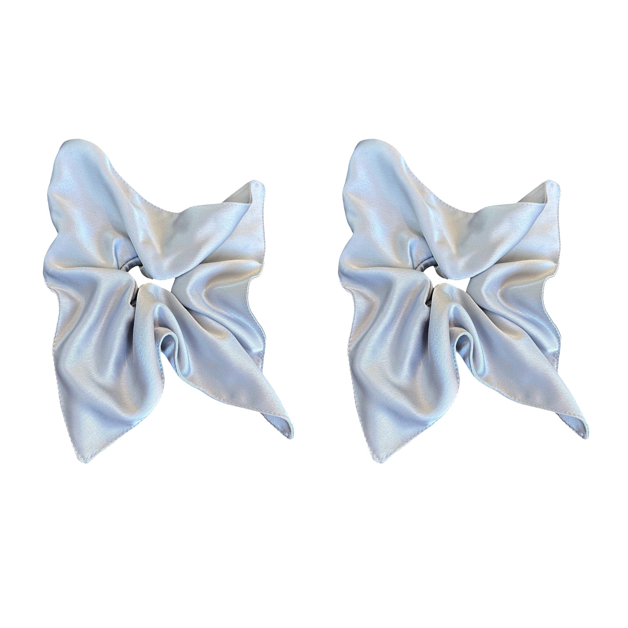Anna-Kaci 2 Pack Satin Scrunchies Soft Hair Ties with Elegant Finish