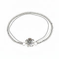 Anna-Kaci Women's Floral Chain Belt with Layered Delicate Chains and Sculpted Flower Accent