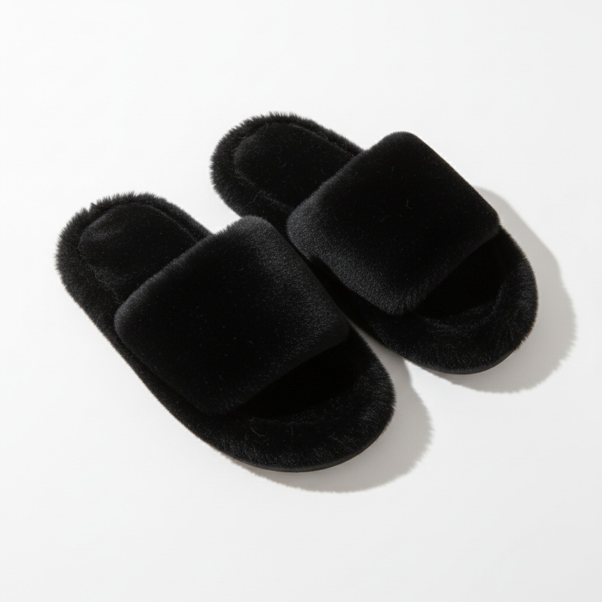 Anna-Kaci Lounge Women's Plush Open Toe Slide House Slippers with Wide Soft Upper and Cushioned Footbed
