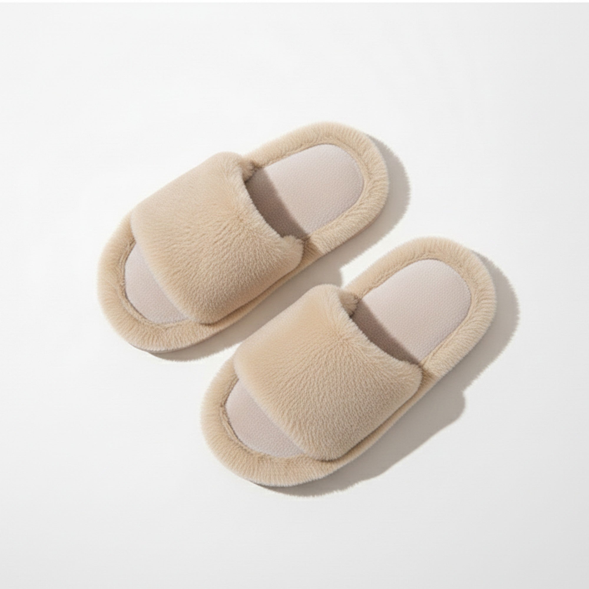 Anna-Kaci Lounge Women's Plush Open Toe Slide House Slippers with Wide Soft Upper and Cushioned Footbed
