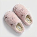 Anna-Kaci Lounge Women's Valentine Plush Closed Toe Slide House Slippers with Mini Bow Accents and Cushioned Sole