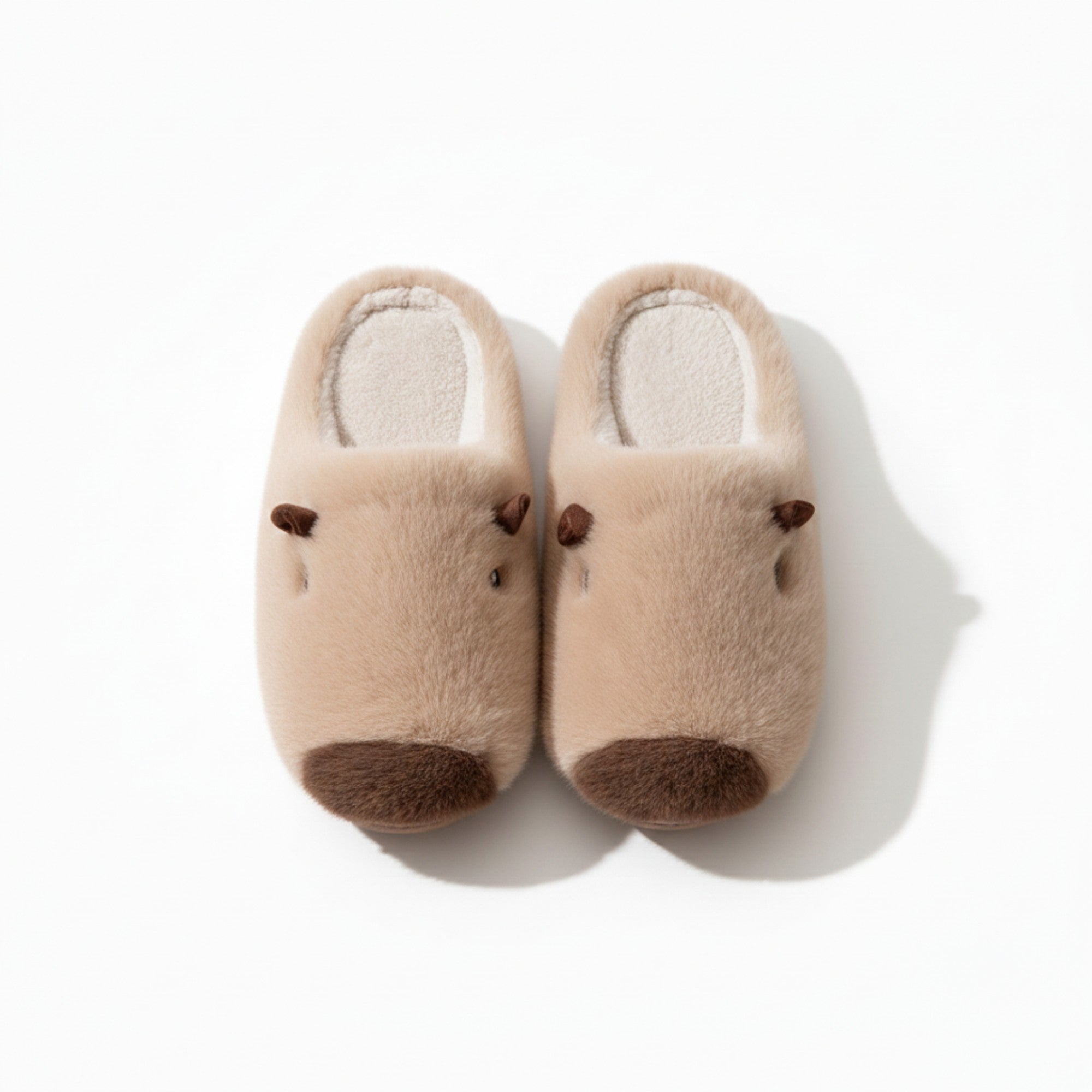 Anna-Kaci Lounge Women's Plush Animal Slide House Slippers with Soft Sculpted Design and Cushioned Footbed