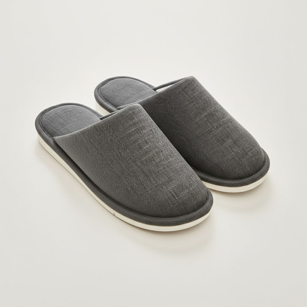 Anna-Kaci Lounge Women's Closed Toe Slide House Slippers with Woven Texture Upper and Cushioned Footbed