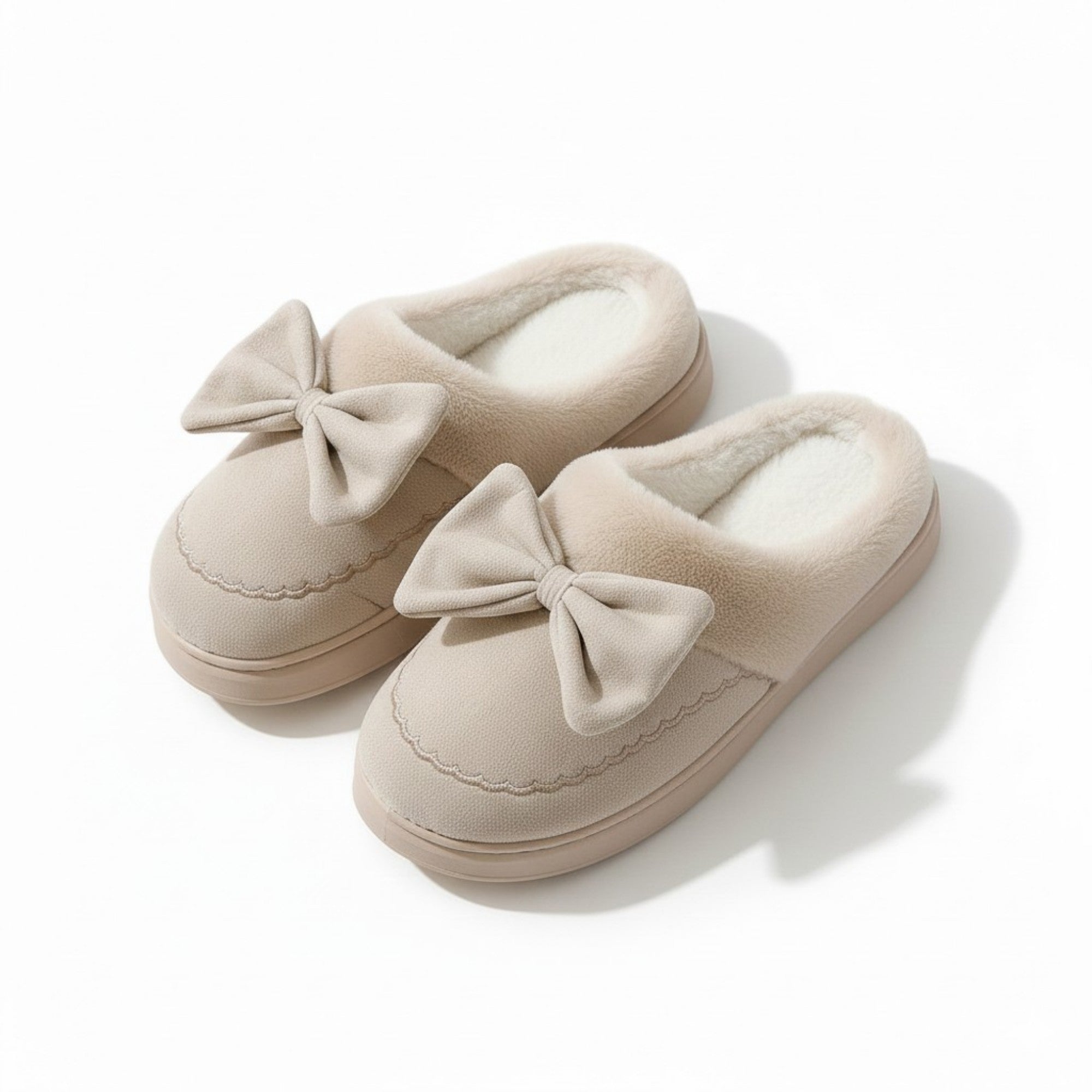 Anna-Kaci Lounge Women's Closed Toe Mule House Slippers with Decorative Bow Detail and Cushioned Sole