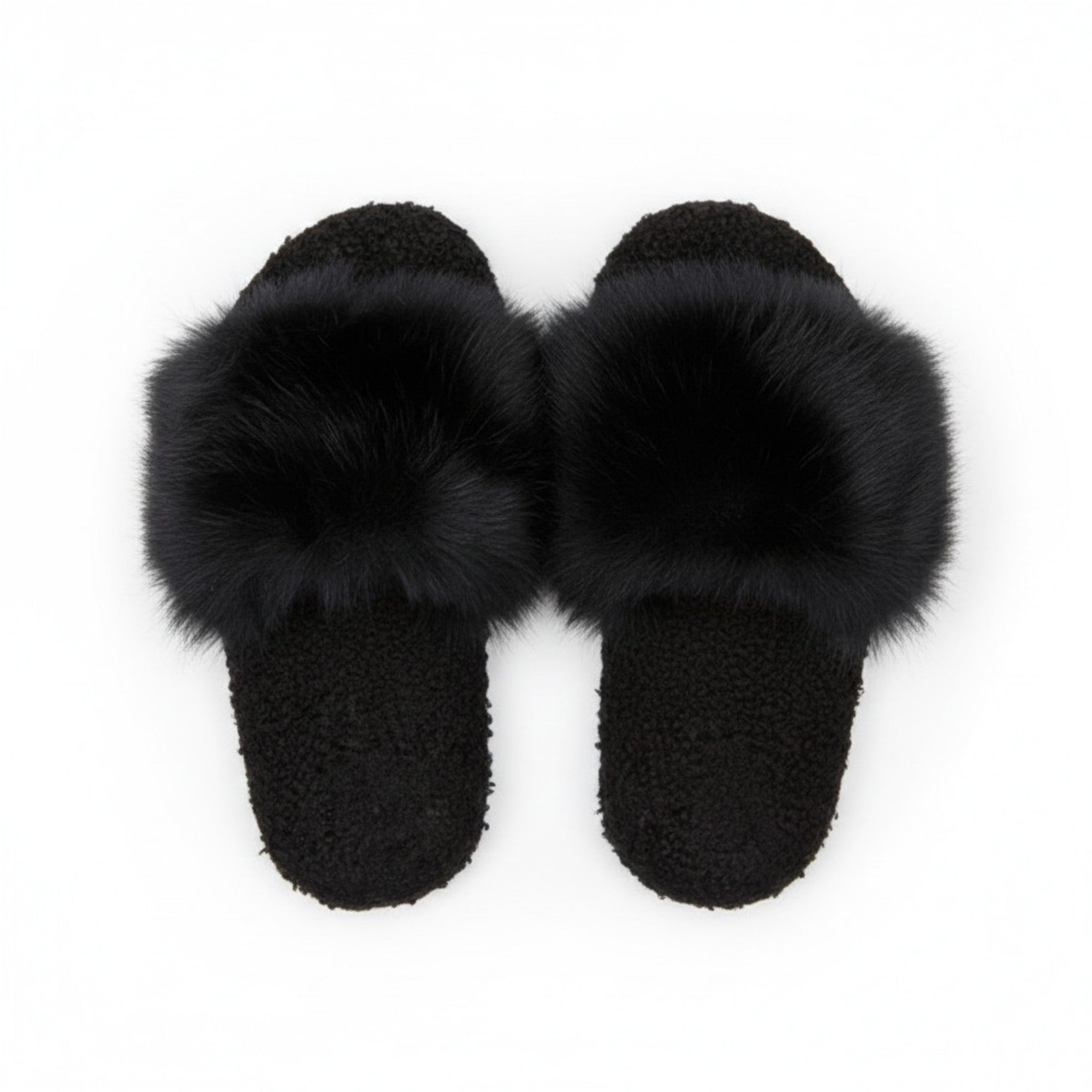 Anna-Kaci Lounge Women's Plush Slide House Slippers with Oversized Faux Fur Upper and Soft Cushioned Footbed